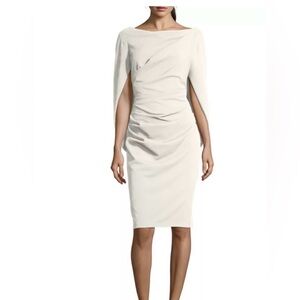 Betsy Adam Drape Back Scuba Crepe Dress size 8. Knee length lined. NWT retail209
